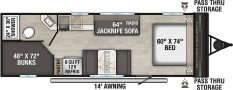 2026-KZ-RV-Sportsmen-Classic-240BH-Travel-Trailer-Floorplan